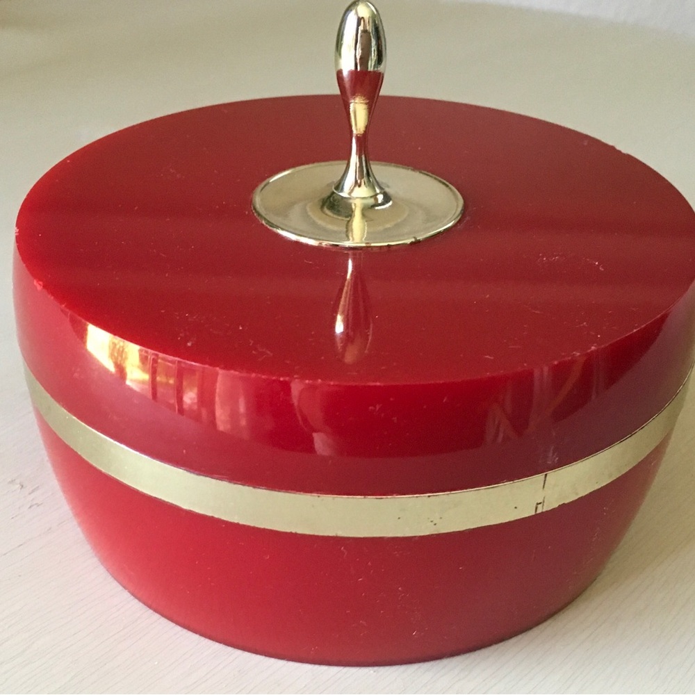 COPY - FOR SALE. Retro - Red Avon Charisma - beauty dust powder container